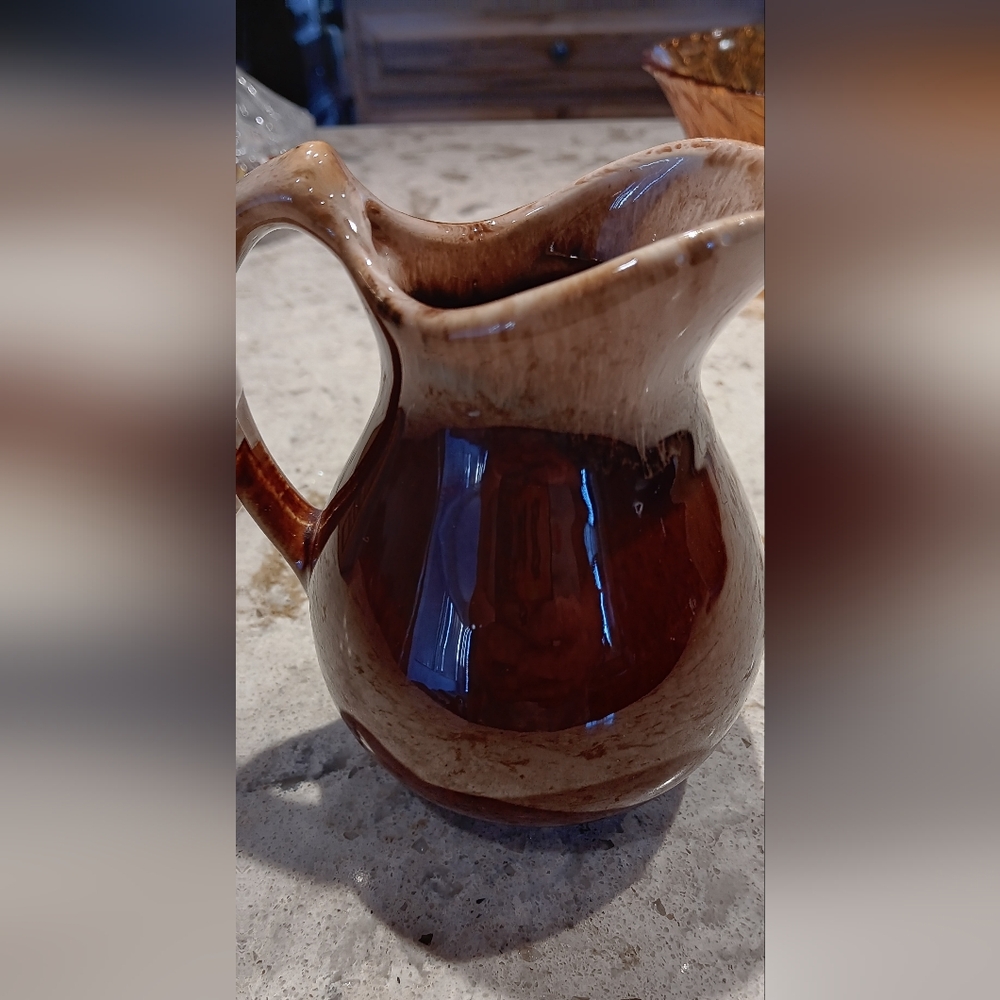 Elegant Brown Ceramic Pitcher